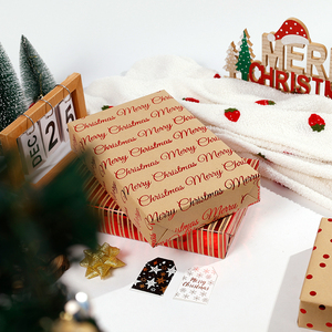 Factory Wholesale 80g <b>Christmas</b> Custom Luxury Gift Wrap Paper 43*300cm Wrapping Paper for Packaging - Product Image 3