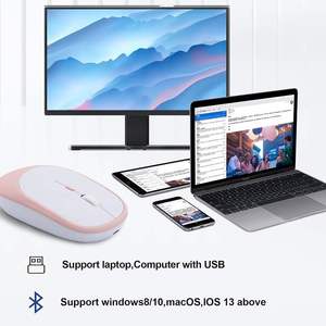 เมาส์ไร้สายสำหรับขายส่ง บลูทูธ 5.2 และ 2.4G โหมดคู่ เงียบ ชาร์จได้ เมาส์ออปติคอล สำหรับแล็ปท็อป พีซี แท็บเล็ต - Product Image 4