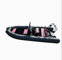 Bateaux semi-rigides de luxe Ocean Master à coque en V profond, bateau de patrouille 580 à console centrale, bateau de plaisance de 19 pieds avec moteur hors-bord