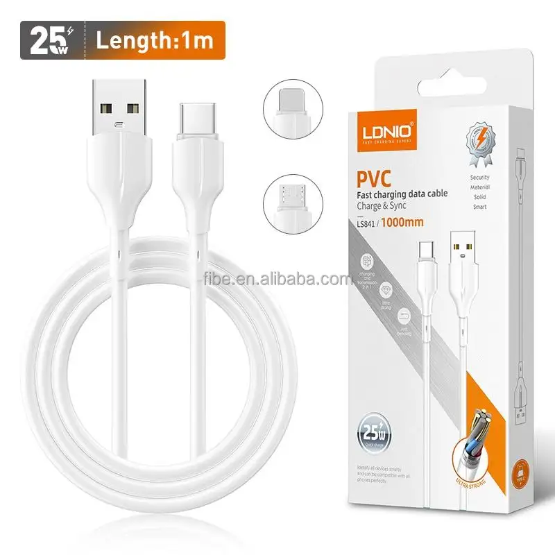 LDNIO LS841 Cheapest Promotion USB Data Mobile Phone Charger Cable Wire for iPhone Cable for Apple IOS Cable