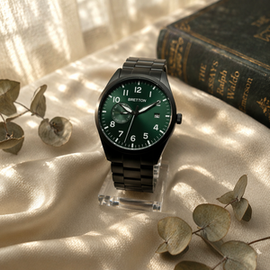 Montre pour homme en acier inoxydable noir, petite seconde, cadran soleil, fenêtre de <span class=keywords><strong>date</strong></span>, bracelet métallique, style business décontracté, étanche - Product Image 1