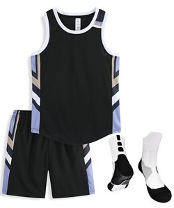 Ensemble d'uniformes de basketball personnalisés par sublimation OEM – Maillots d'équipe respirants et à séchage rapide avec logo personnalisé pour hommes et jeunes - Product Image 2