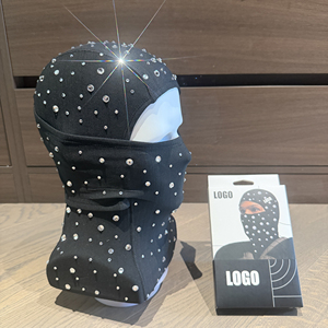 Máscara Balaclava Personalizada com Diamantes, Envio Direto do Armazém Americano - Máscara Esportiva Estilosa Americana para Ciclismo e Esqui, Respirável - Product Image 4
