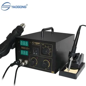 YAOGONG 852AD + 2 in 1 ulang stasiun 600W multifungsi Dual Digital solder besi stasiun udara panas untuk Motherboard perbaikan BGA