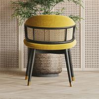 Chaises de salle à manger et de restaurant confortables à dossier haut pour coiffeuse de salon de café avec siège de cadre