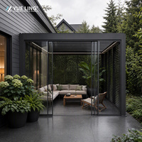 Pergola en aluminium à toit à persiennes Progola, taille sur mesure pour les constructeurs et les entrepreneurs, parasol anti-UV pour terrasse de restaurant