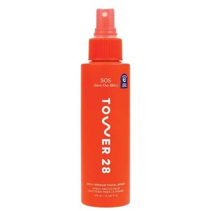 Spray <span class=keywords><strong>Facial</strong></span> Hidratante SOS Daily Rescue de Tower 28, Ácido Hipocloroso, Calmante para el Enrojecimiento, Reparador de la Barrera Cutánea - Product Image 1