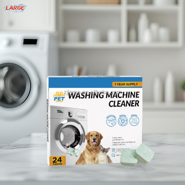Eco-Friendly Pet Hair Dissolve Odor Remover Washing Machine Cleaner Tablets for Pet Owners Washing Machine Cleaning