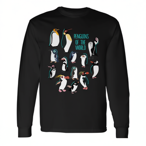 Camiseta de manga larga con diseño unisex para adultos de Penguins Of The World - Product Image 2