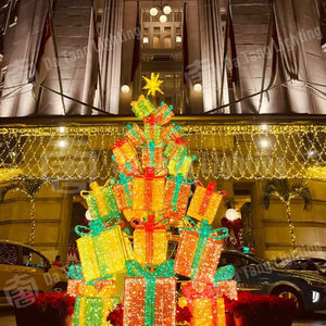 Giant <b>LED</b> Christmas <b>Tree</b> Gift Box <b>Light</b> Motif Decoration for Outdoor Landscape Project - Product Image 6