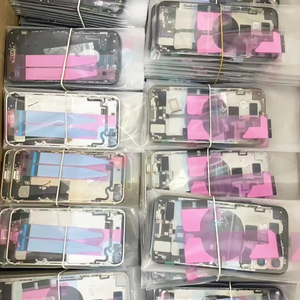 غطاء بطارية بجودة أصلية جديد، هيكل زجاجي وكابلات مرنة لهاتف iPhone 12 Pro و 12 Pro Max مع شعار وتصميم شريطي - Product Image 1