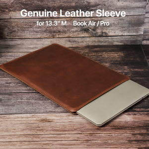 Peau de cheval fou/cuir véritable <span class=keywords><strong>13</strong></span>.3 <span class=keywords><strong>pouces</strong></span> étui de protection pour <span class=keywords><strong>ordinateur</strong></span> portable/<span class=keywords><strong>pochette</strong></span> pour <span class=keywords><strong>ordinateur</strong></span> portable <span class=keywords><strong>13</strong></span> <span class=keywords><strong>pouces</strong></span> pour sac pour hommes adapté aux déplacements quotidiens - Product Image 4