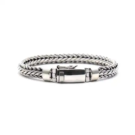 Fashion Jewelry Link Silver Glitter Bracelet