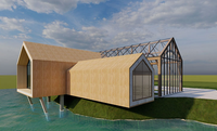 DYCE Maison en bois préfabriquée de luxe moderne avec structure en acier, petite résidence confortable, hôtel conteneur, vacances en bord de mer
