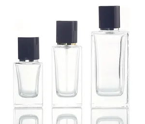 Toptan boş fantezi 30 ml 50 ml 100 ml temizle parfum şişe lüks sıkma sprey parfüm cam parfüm şişesi