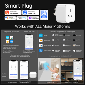 Enchufe Inteligente SIXWGH Matter Smart Life de 16A, Estándar <span class=keywords><strong>Argentino</strong></span>, Enchufe AU, Control Remoto por Aplicación, Tuya Smart Homekit, Automatización del Hogar Inteligente - Product Image 2
