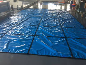 Fabrication professionnelle <span class=keywords><strong>Bache</strong></span> De Securite Piscine 8x4 étanche Blackout lourd PVC enduit piscine couverture protecteur - Product Image 3