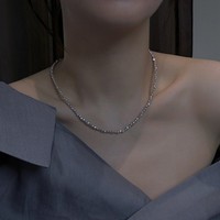 Collier de perles baroques grises naturelles, chaîne de clavicule minimaliste en perles d'eau douce, bijoux pour femmes, fournisseur en gros