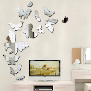 <span class=keywords><strong>Adesivi</strong></span> Decorativi a Specchio 3D a Forma di Farfalla Autoadesivi <span class=keywords><strong>per</strong></span> Pareti - Product Image 3