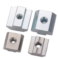 Zinc nickelé M4 M5 M6 M8 T bloc écrous carrés T-Track attache coulissante pour norme européenne 20 30 40 45 profilé en aluminium