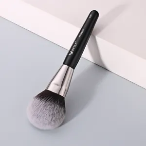 BEILI Single Large Powder Brush Blush Brush Black Professional Luxury Vegan Wooden Handle Customized Package Brush Makeup