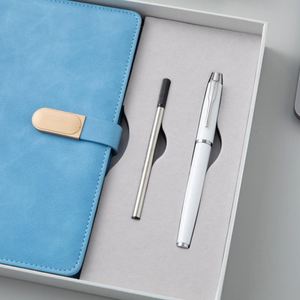 PU Leather Notebook Ballpoint Pen Gift Set Wireless Perfect Binding Office Business Corporate Promotional Souvenir - Product Image 4