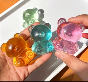 CHENXI Kawaii Bear <b>Squeeze</b> Bear Maltose Fidget Stress <b>Ball</b> Toys Slow Rebound Transparent Sugar Bear Toy - Product Image 3