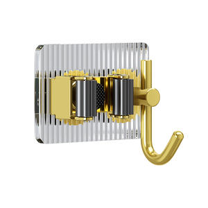 Support mural pour balai sans perçage, en acier inoxydable, avec crochet rectangulaire pour rangement et nettoyage de salle de bain - Product Image 4