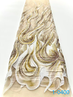 Tissu en dentelle diamantée, tissu en dentelle de tulle, 5 yards, tissu en dentelle brodée perlée, tissu en dentelle élégante à sequins pour mariée