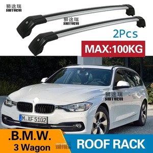 2 Pezzi Barre Portatutto per BMW <span class=keywords><strong>Serie</strong></span> <span class=keywords><strong>3</strong></span> <span class=keywords><strong>Station</strong></span> <span class=keywords><strong>Wagon</strong></span> 2011-2019 F31, Barre Laterali in Lega di Alluminio, Barre Trasversali, Portapacchi per Tetto - Product Image 1