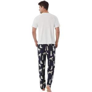 Ensemble de pyjamas pour hommes à manches courtes, vêtements de nuit doux en viscose de bambou avec poches, vêtements décontractés pour la maison, tailles S à XXL - Product Image 3