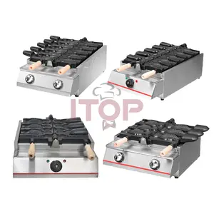 Maquina Taiyaki ticari sıcak satış dijital 3 balık şekilli yapışmaz 110v 220v Taiyaki Waffle makineleri