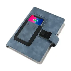 A5 Notebook carregador sem fio com caneta e USB flash Drive para o negócio Gift Set