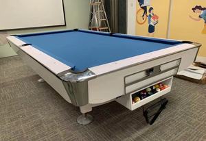 Table de billard américaine Space X de <span class=keywords><strong>9</strong></span> pieds avec retour de balles, design écologique et durable, usage commercial, personnalisable, professionnelle, avec queues de billard incluses (<span class=keywords><strong>9</strong></span>) - Product Image 2