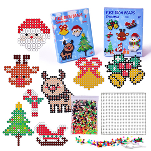Kit de Cuentas Fusibles Monocromáticas de 5mm para <span class=keywords><strong>Halloween</strong></span> y Navidad, Cuentas Fusibles en Bolsa, Cuentas Fusibles <span class=keywords><strong>Hama</strong></span> para Planchar para Niños - Product Image 1