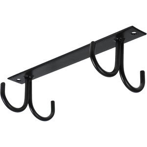 Heavy Duty Iron Wall Mount <b>Hooks</b> Rectangular Industrial Design Storage Closet Organizer Black Metal Hanger - Product Image 1