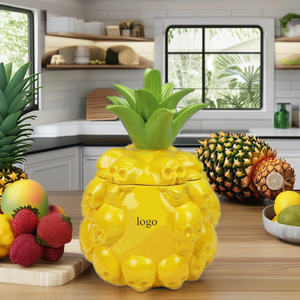 Ananas Candy Jar met Deksels Keramische Thee Opslag Jar Voor Thuis