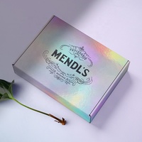 Boîte holographique avec logo personnalisé, blanc, rose, brillant à lèvres, cils, cadeau, gobelet, boîte en papier, boîtes d'emballage personnalisées