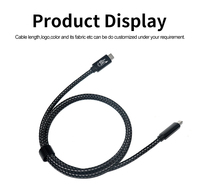 Cable USB-C de Carga Rápida PD240W 5A, Transferencia de Datos de 40Gbps, Construcción de Aluminio y Nailon, Conductor de Cobre Estañado para Teléfonos
