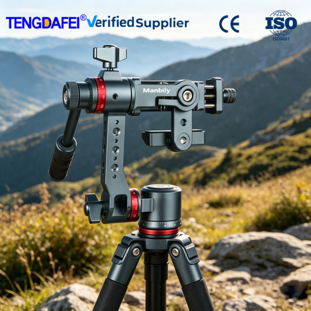 Professional Manbily YJ002 Aluminum Phone Gimbal Mirror Pan-Tilt Tripod Head 360 Rotation 3-Axis Stabilizer Smartphone Video