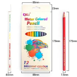 Eu Set di 12/24 Mini Cassa di Carta da Colorare Acquerello Disegno di Piombo Arcobaleno All'ingrosso Prisma di Legno di Colore Matita Colorata