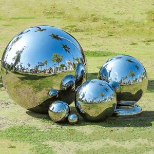 Esfera de jardín pulida grande moderna personalizada Esferas huecas de acero inoxidable - Product Image 1