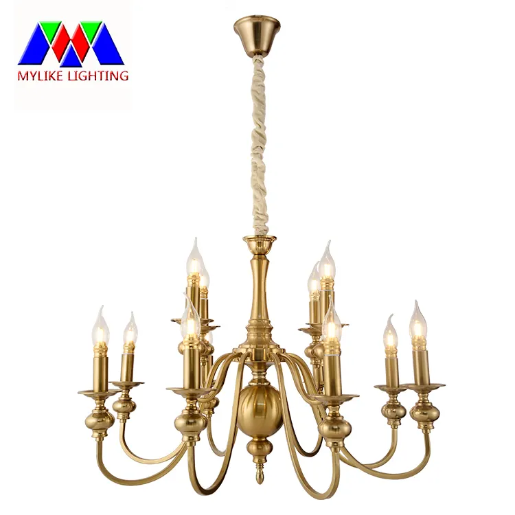 New Arrival American Style Modern Indoor Decorative Large Hanging Gold Led Chandelier Pendant Light