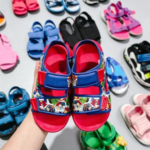 Children Avengers Superhero <b>Velcro</b> Strap Sandals Summer Beach Outdoor Sports Flat Footwear - Product Image 1