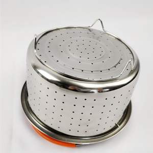 Colador de Cocina, <span class=keywords><strong>Vaporera</strong></span> de Acero Inoxidable 304, Olla Arrocera, Olla a Presión Instantánea, Cesta para Cocinar <span class=keywords><strong>al</strong></span> <span class=keywords><strong>Vapor</strong></span> con Mango de Silicona - Product Image 5