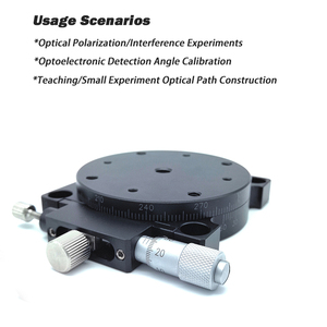 Table rotative pour expériences optiques LSSH-60TV-A, moteur, rail linéaire haute précision, scène manuelle, micromètre, capacité de charge de 3 kg, 10' - Product Image 3