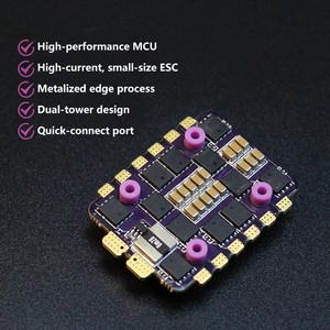มินิ 4-in-1 ESC 45A 3-6S พร้อมเฟิร์มแวร์ BLHeli_S สำหรับโดรน FPV ขนาด 5 นิ้ว พร้อมขาตั้งสีม่วงและขั้วต่อสีทอง - Product Image 5
