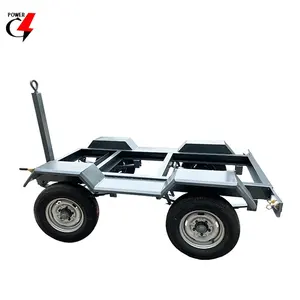 HOT SALE 4 Wheel Twin Axle Mobile Portable Mounted Trailer For Diesel Generator With Truck Hitch Taillight