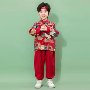 <span class=keywords><strong>ชุด</strong></span>ฮั่นฝูเด็กแบบดั้งเดิม <span class=keywords><strong>ชุด</strong></span>ถังสูทสีแดง โพลีเอสเตอร์ ลาย 3 มิติ ติดกระดุม <span class=keywords><strong>ชุด</strong></span>เทศกาล สำหรับเด็กทั้งชายและ<span class=keywords><strong>หญิง</strong></span> แบบใหม่ - Product Image 6