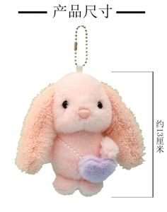 Thỏ màu hồng dễ thương sang trọng Móc Chìa khóa Thỏ động vật nhồi bông búp bê đồ chơi mini thỏ sang trọng <span class=keywords><strong>Keychain</strong></span> đồ chơi tai dài Bunny Keyring túi quyến rũ - Product Image 6